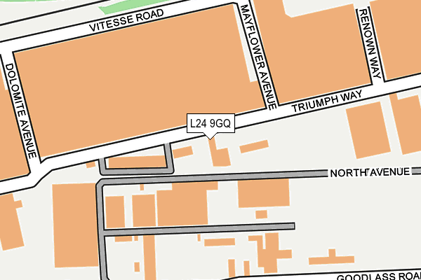 L24 9GQ map - OS OpenMap – Local (Ordnance Survey) L24 9GQ map - OS OpenMap – Local (Ordnance Survey)