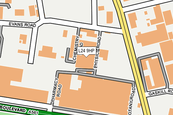 L24 9HP map - OS OpenMap – Local (Ordnance Survey) L24 9HP map - OS OpenMap – Local (Ordnance Survey)