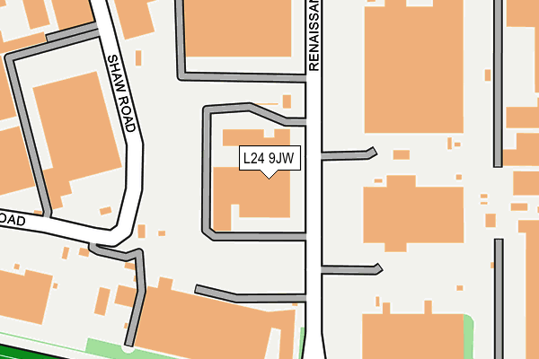 L24 9JW map - OS OpenMap – Local (Ordnance Survey) L24 9JW map - OS OpenMap – Local (Ordnance Survey)