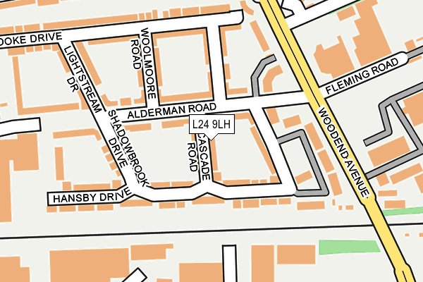 L24 9LH map - OS OpenMap – Local (Ordnance Survey) L24 9LH map - OS OpenMap – Local (Ordnance Survey)