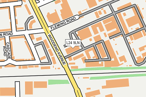 L24 9LN map - OS OpenMap – Local (Ordnance Survey) L24 9LN map - OS OpenMap – Local (Ordnance Survey)