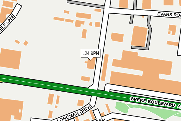 L24 9PN map - OS OpenMap – Local (Ordnance Survey) L24 9PN map - OS OpenMap – Local (Ordnance Survey)