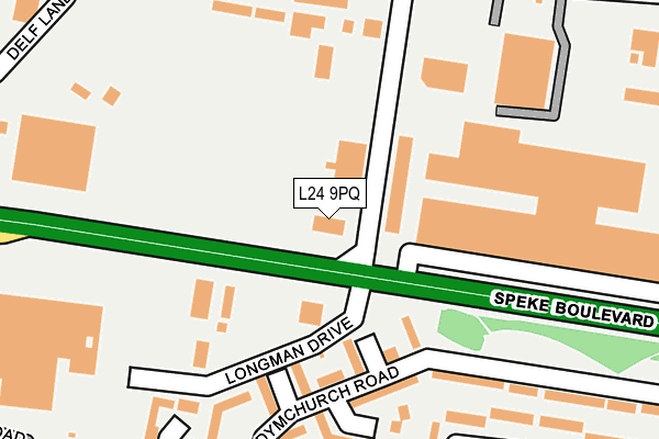 L24 9PQ map - OS OpenMap – Local (Ordnance Survey) L24 9PQ map - OS OpenMap – Local (Ordnance Survey)