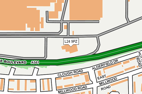 L24 9PZ map - OS OpenMap – Local (Ordnance Survey) L24 9PZ map - OS OpenMap – Local (Ordnance Survey)