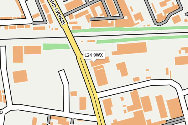 L24 9WX map - OS OpenMap – Local (Ordnance Survey) L24 9WX map - OS OpenMap – Local (Ordnance Survey)