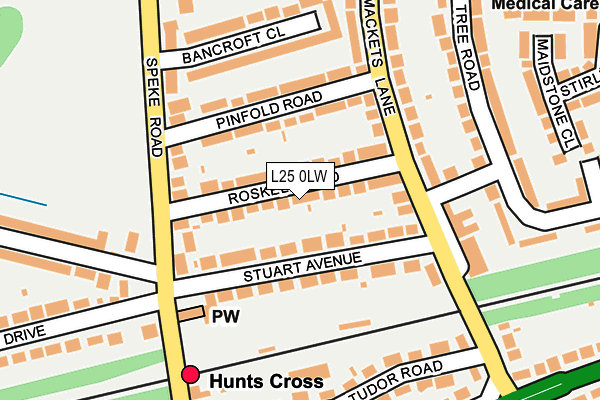 L25 0LW map - OS OpenMap – Local (Ordnance Survey) L25 0LW map - OS OpenMap – Local (Ordnance Survey)