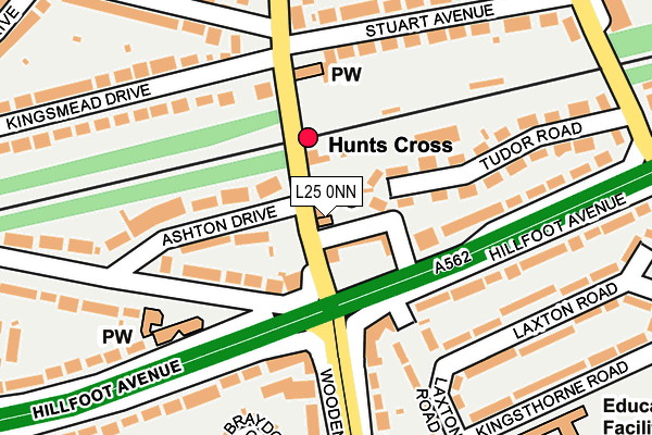 L25 0NN map - OS OpenMap – Local (Ordnance Survey)