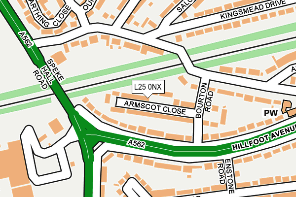 L25 0NX map - OS OpenMap – Local (Ordnance Survey) L25 0NX map - OS OpenMap – Local (Ordnance Survey)