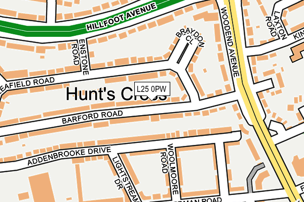 L25 0PW map - OS OpenMap – Local (Ordnance Survey) L25 0PW map - OS OpenMap – Local (Ordnance Survey)