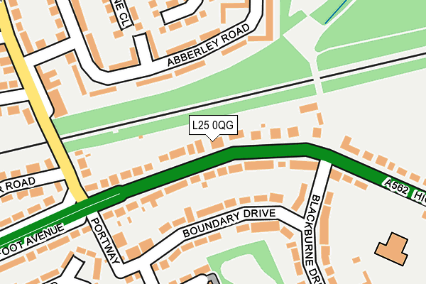 L25 0QG map - OS OpenMap – Local (Ordnance Survey) L25 0QG map - OS OpenMap – Local (Ordnance Survey)