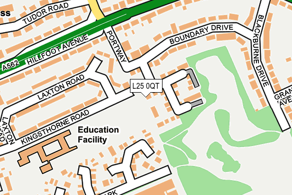 L25 0QT map - OS OpenMap – Local (Ordnance Survey) L25 0QT map - OS OpenMap – Local (Ordnance Survey)