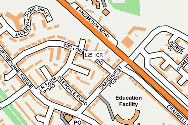L25 1QR map - OS OpenMap – Local (Ordnance Survey) L25 1QR map - OS OpenMap – Local (Ordnance Survey)