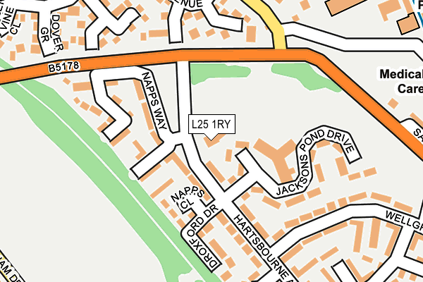 L25 1RY map - OS OpenMap – Local (Ordnance Survey) L25 1RY map - OS OpenMap – Local (Ordnance Survey)