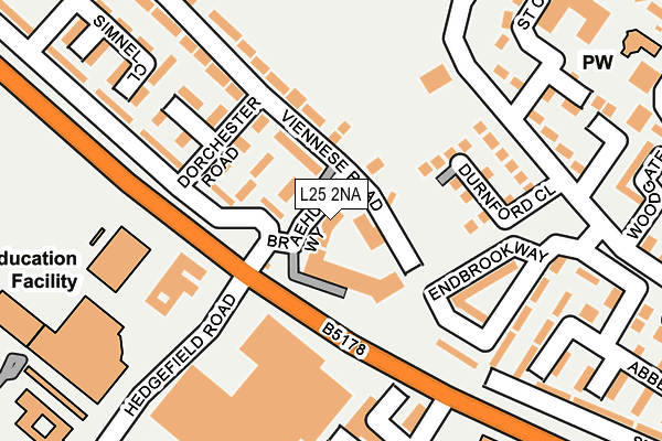 L25 2NA map - OS OpenMap – Local (Ordnance Survey) L25 2NA map - OS OpenMap – Local (Ordnance Survey)