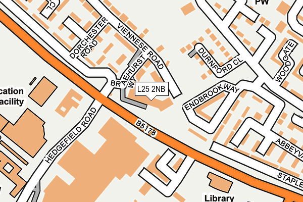 L25 2NB map - OS OpenMap – Local (Ordnance Survey) L25 2NB map - OS OpenMap – Local (Ordnance Survey)