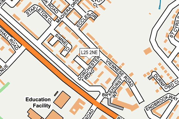 L25 2NE map - OS OpenMap – Local (Ordnance Survey) L25 2NE map - OS OpenMap – Local (Ordnance Survey)