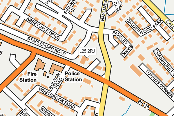 L25 2RJ map - OS OpenMap – Local (Ordnance Survey)