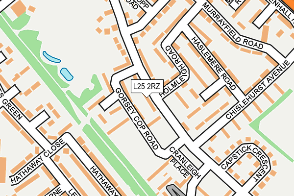 L25 2RZ map - OS OpenMap – Local (Ordnance Survey) L25 2RZ map - OS OpenMap – Local (Ordnance Survey)