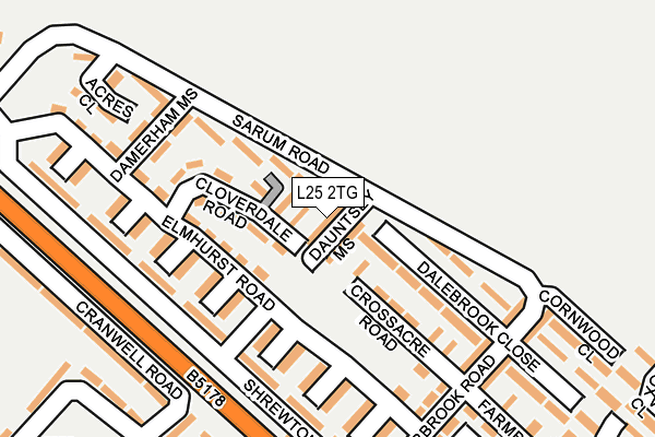 L25 2TG map - OS OpenMap – Local (Ordnance Survey) L25 2TG map - OS OpenMap – Local (Ordnance Survey)