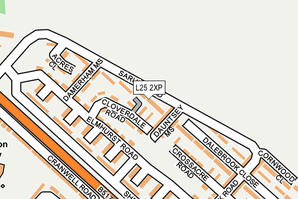 L25 2XP map - OS OpenMap – Local (Ordnance Survey) L25 2XP map - OS OpenMap – Local (Ordnance Survey)