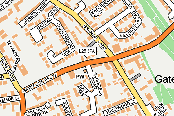 L25 3PA map - OS OpenMap – Local (Ordnance Survey) L25 3PA map - OS OpenMap – Local (Ordnance Survey)