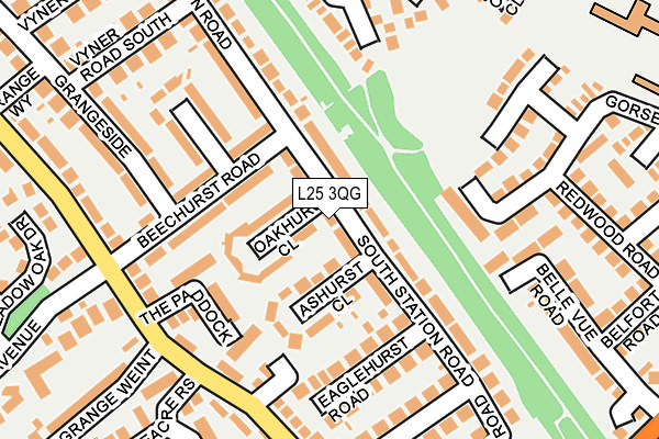 L25 3QG map - OS OpenMap – Local (Ordnance Survey) L25 3QG map - OS OpenMap – Local (Ordnance Survey)