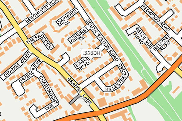 L25 3QH map - OS OpenMap – Local (Ordnance Survey) L25 3QH map - OS OpenMap – Local (Ordnance Survey)
