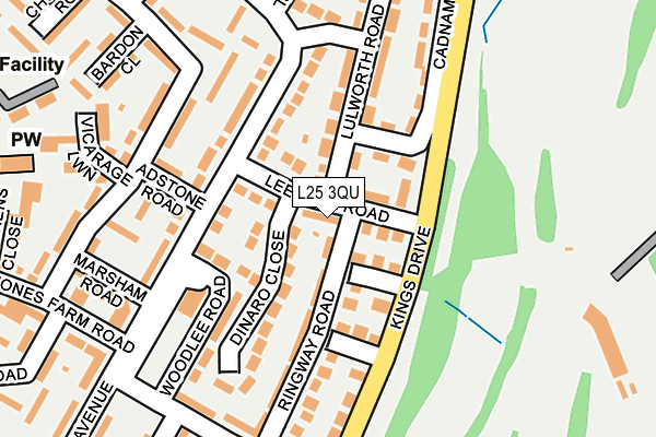L25 3QU map - OS OpenMap – Local (Ordnance Survey) L25 3QU map - OS OpenMap – Local (Ordnance Survey)
