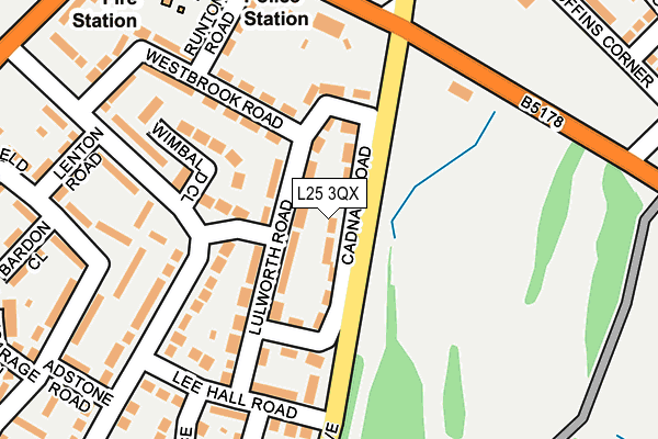 L25 3QX map - OS OpenMap – Local (Ordnance Survey) L25 3QX map - OS OpenMap – Local (Ordnance Survey)