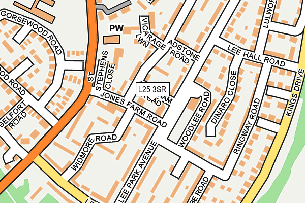 L25 3SR map - OS OpenMap – Local (Ordnance Survey) L25 3SR map - OS OpenMap – Local (Ordnance Survey)
