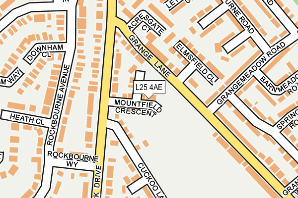 L25 4AE map - OS OpenMap – Local (Ordnance Survey) L25 4AE map - OS OpenMap – Local (Ordnance Survey)