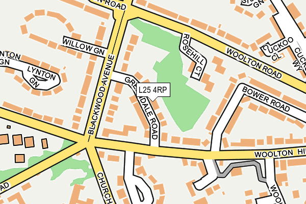 L25 4RP map - OS OpenMap – Local (Ordnance Survey) L25 4RP map - OS OpenMap – Local (Ordnance Survey)