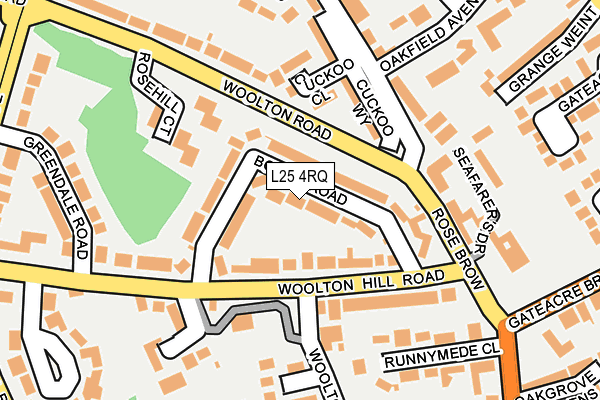 L25 4RQ map - OS OpenMap – Local (Ordnance Survey) L25 4RQ map - OS OpenMap – Local (Ordnance Survey)