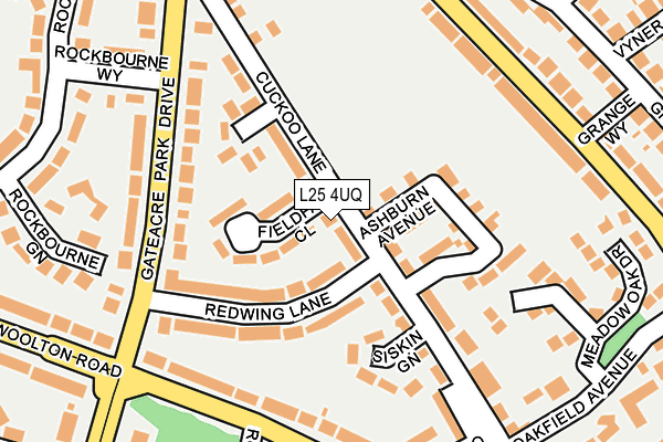L25 4UQ map - OS OpenMap – Local (Ordnance Survey) L25 4UQ map - OS OpenMap – Local (Ordnance Survey)