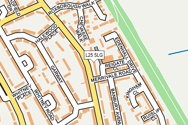 L25 5LG map - OS OpenMap – Local (Ordnance Survey) L25 5LG map - OS OpenMap – Local (Ordnance Survey)