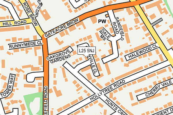 L25 5NJ map - OS OpenMap – Local (Ordnance Survey) L25 5NJ map - OS OpenMap – Local (Ordnance Survey)