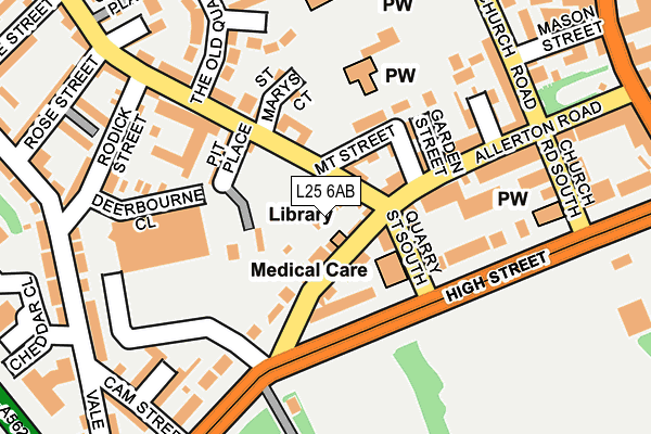 L25 6AB map - OS OpenMap – Local (Ordnance Survey) L25 6AB map - OS OpenMap – Local (Ordnance Survey)