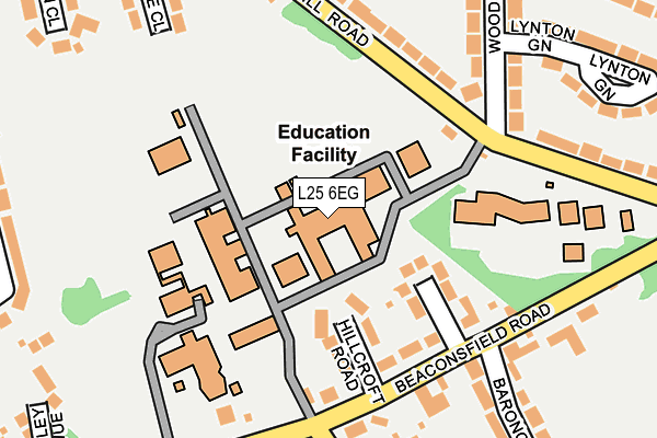 L25 6EG map - OS OpenMap – Local (Ordnance Survey) L25 6EG map - OS OpenMap – Local (Ordnance Survey)