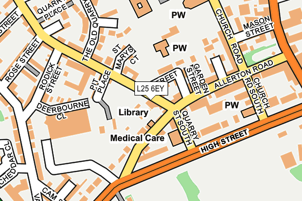 L25 6EY map - OS OpenMap – Local (Ordnance Survey) L25 6EY map - OS OpenMap – Local (Ordnance Survey)