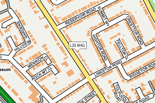 L25 6HQ map - OS OpenMap – Local (Ordnance Survey) L25 6HQ map - OS OpenMap – Local (Ordnance Survey)