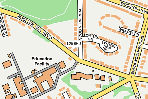 L25 6HU map - OS OpenMap – Local (Ordnance Survey) L25 6HU map - OS OpenMap – Local (Ordnance Survey)