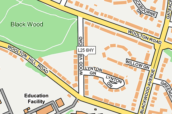 L25 6HY map - OS OpenMap – Local (Ordnance Survey) L25 6HY map - OS OpenMap – Local (Ordnance Survey)