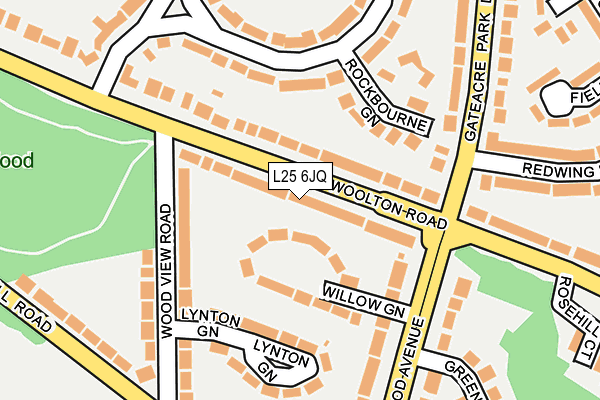 L25 6JQ map - OS OpenMap – Local (Ordnance Survey) L25 6JQ map - OS OpenMap – Local (Ordnance Survey)