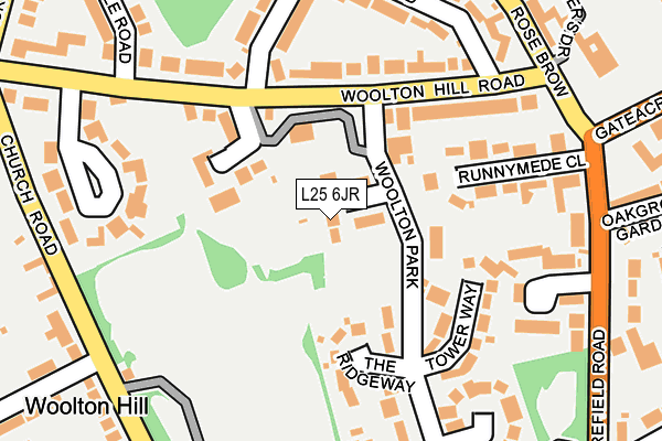 L25 6JR map - OS OpenMap – Local (Ordnance Survey) L25 6JR map - OS OpenMap – Local (Ordnance Survey)