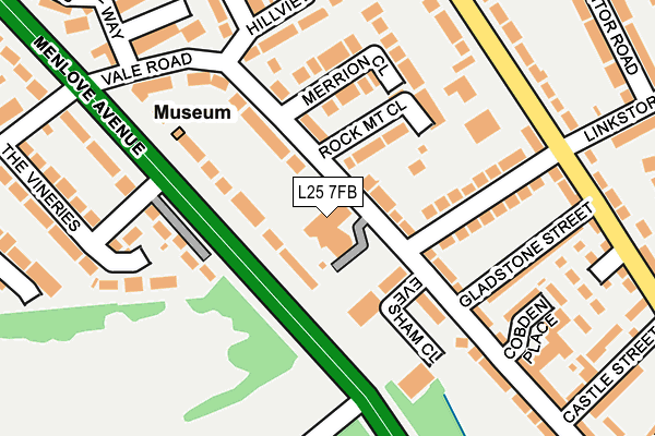 L25 7FB map - OS OpenMap – Local (Ordnance Survey) L25 7FB map - OS OpenMap – Local (Ordnance Survey)