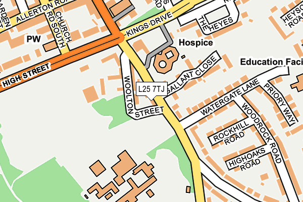L25 7TJ map - OS OpenMap – Local (Ordnance Survey) L25 7TJ map - OS OpenMap – Local (Ordnance Survey)