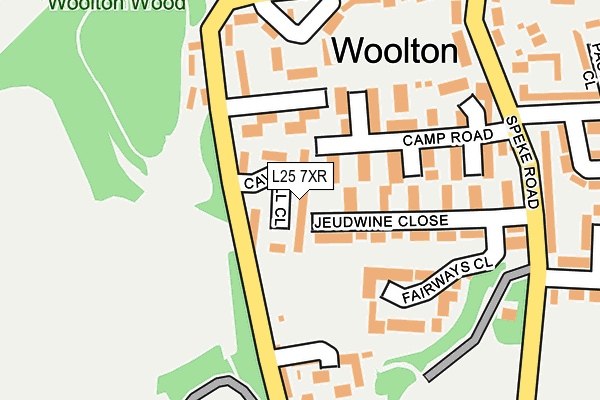 L25 7XR map - OS OpenMap – Local (Ordnance Survey) L25 7XR map - OS OpenMap – Local (Ordnance Survey)
