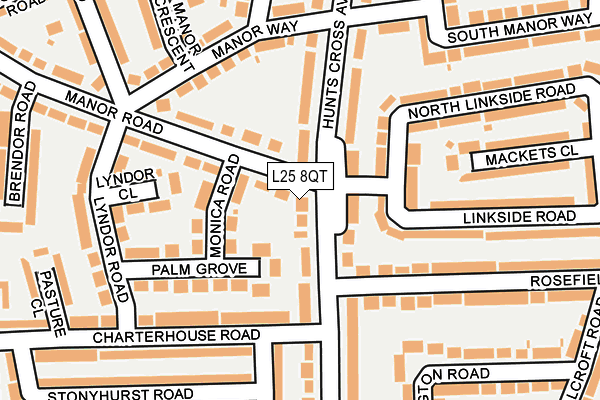 L25 8QT map - OS OpenMap – Local (Ordnance Survey) L25 8QT map - OS OpenMap – Local (Ordnance Survey)