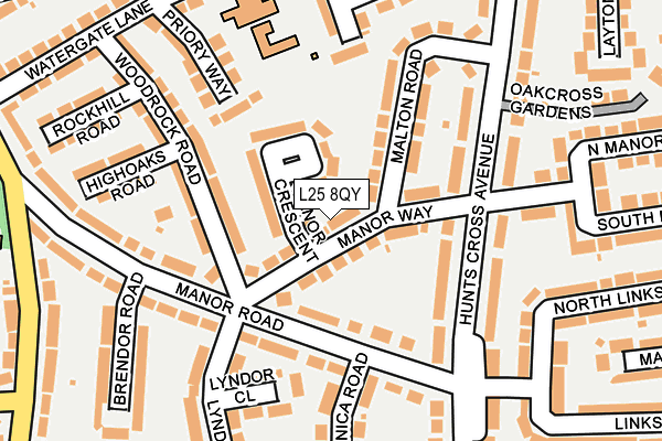 L25 8QY map - OS OpenMap – Local (Ordnance Survey) L25 8QY map - OS OpenMap – Local (Ordnance Survey)