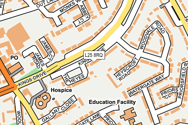 L25 8RQ map - OS OpenMap – Local (Ordnance Survey) L25 8RQ map - OS OpenMap – Local (Ordnance Survey)